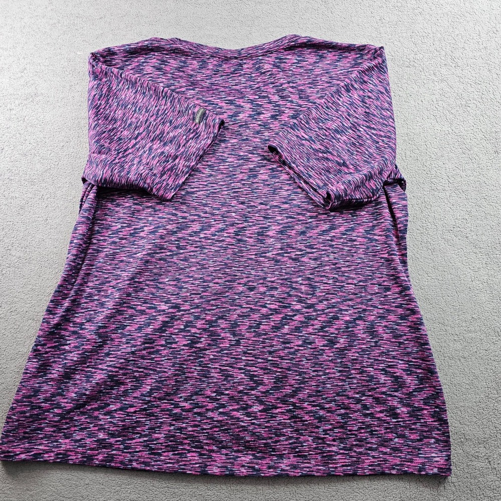 Columbia Tee Shirt Womens XXL Purple Space Dye Crew Neck Short Sleeve Pullover - Picture 2 of 9
